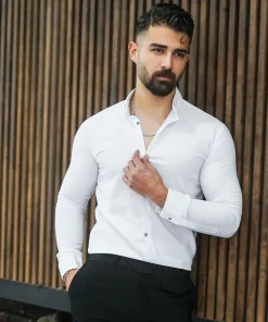 پیراهن مردانه سفید مدل VQ