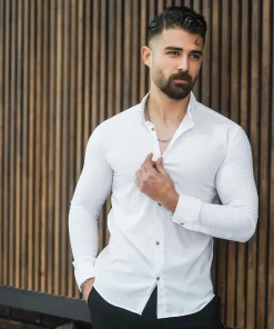 پیراهن مردانه سفید مدل VQ