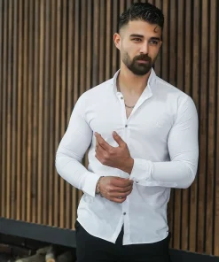 پیراهن مردانه سفید مدل VQ