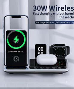 استند و شارژر وایرلس گرین لاین Green Lion 4 in 1 Wireless Charging Station مدل 46521 - 6