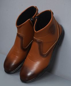 نیم بوت مردانه عسلی مدل Rad