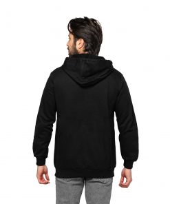 هودی مردانه کلاه دار مشکی ساده Polo مدل 46681 - 1