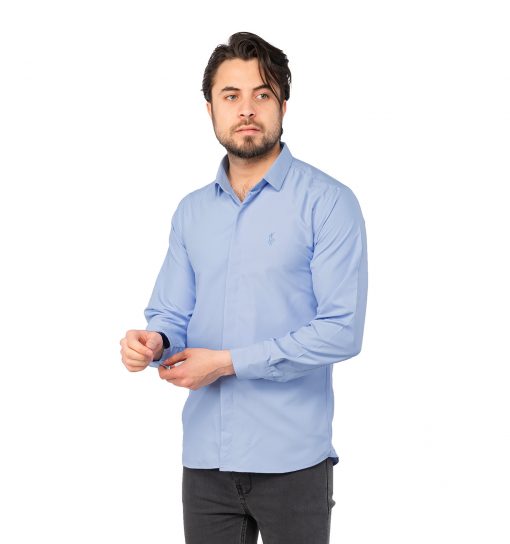 پیراهن مردانه آستین بلند ساده Polo مدل 46691