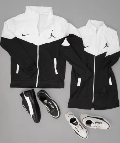 ست دو نفره سوییشرت سفید مشکی مدل Nike Jordan