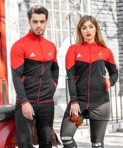ست دو نفره سوییشرت قرمزمشکی مدل Adidas
