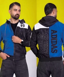 کاپشن مردانه آبی مدل Adidas Yeezy