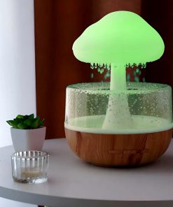 چراغ خواب و شبیه ساز باران مدل ابری طرح چوب RGB