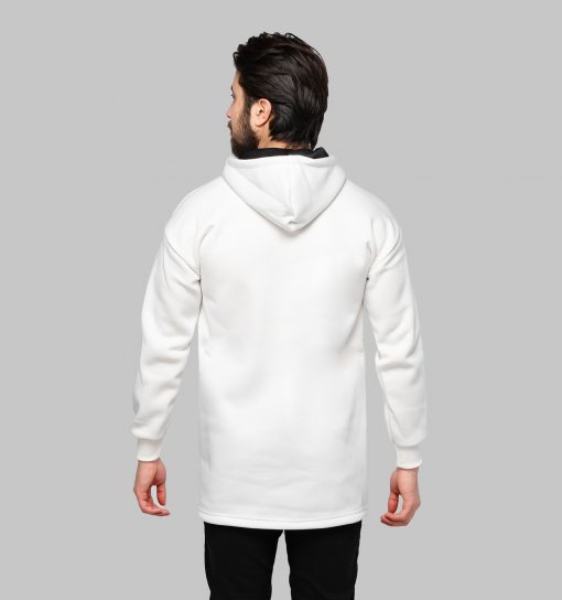 هودی مردانه کلاه دار سفید ساده Versace مدل 46653 - 1