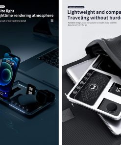 استند و شارژر وایرلس گرین لاین Green Lion 4 in 1 Wireless Charging Station مدل 46521 - 3