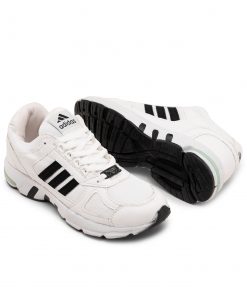 کفش اسپرت Adidas مردانه سفید مشکی بندی مدل 46528 - 1