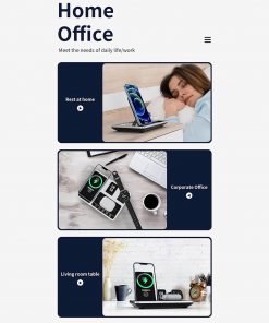 استند و شارژر وایرلس گرین لاین Green Lion 4 in 1 Wireless Charging Station مدل 46521 - 7