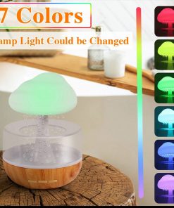 چراغ خواب و شبیه ساز باران مدل ابری طرح چوب RGB