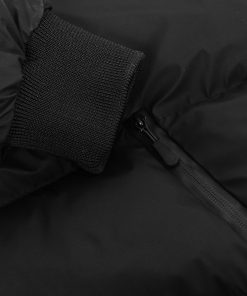 کاپشن اسپرت مردانه بادی کلاهدار مشکی مدل 46756 - 2