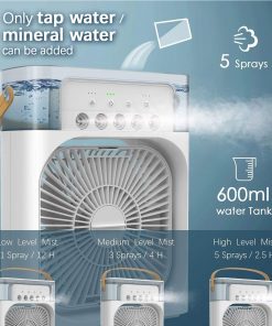 پنکه مه پاش رومیزی Air Cooler Fan  مدل 44952 - 8