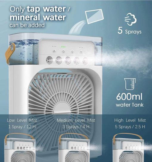 پنکه مه پاش رومیزی Air Cooler Fan  مدل 44952 - 8