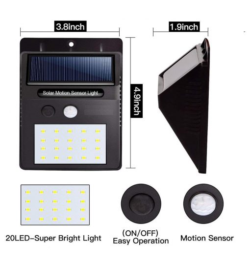 چراغ ال ای دی خورشیدی Solar Wall Light مدل 46637 - 2