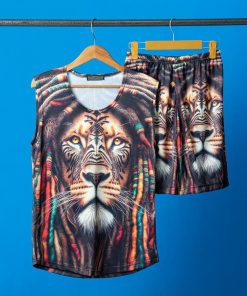 رکابی و شلوارک مردانه Lion_Africa مدل 3470