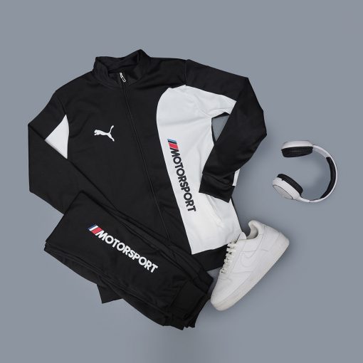 ست سوئیشرت شلوار مردانه مشکی مدل MotorSport