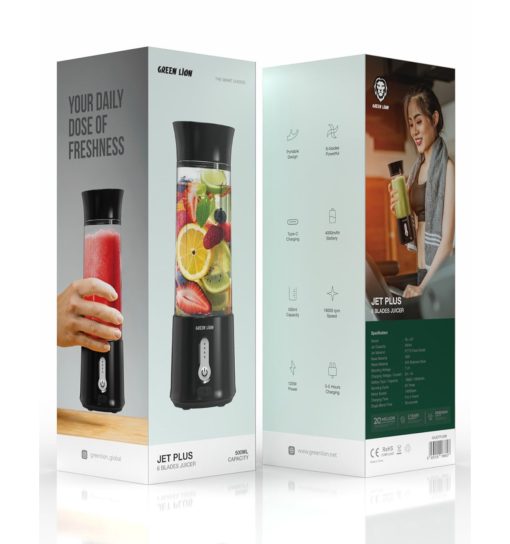 آبمیوه گیر و مخلوط کن قابل حمل گرین لاین Green Lion 120W JET PLUS 6 Bladed Juicer  مدل 47232 - 7