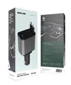 شارژر فندکی گرین لاین Green LionRetractable 50W Car Charger مدل 47242 - 2