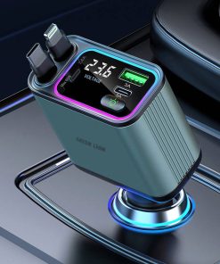 شارژر فندکی گرین لاین Green Lion Retractable 90W Car Charger مدل 47241 - 4