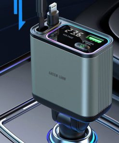 شارژر فندکی گرین لاین Green Lion Retractable 90W Car Charger مدل 47241 - 3