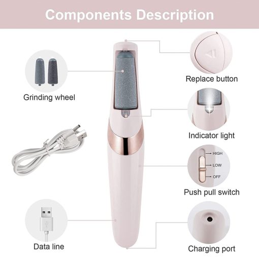 سنگ پا برقی شارژی pretty gril foot مدل 43082 - 7