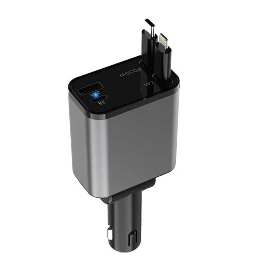 شارژر فندکی گرین لاین Green LionRetractable 50W Car Charger مدل 47242