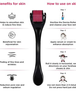 درمارولر ماساژ صورت و پوست سر 540 سوزن تیتانیومی سایز 0.5