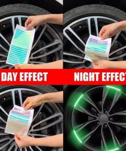 برچسب شبرنگ چرخ خودرو Fluorescent مدل 3582