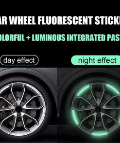 برچسب شبرنگ چرخ خودرو Fluorescent مدل 3582