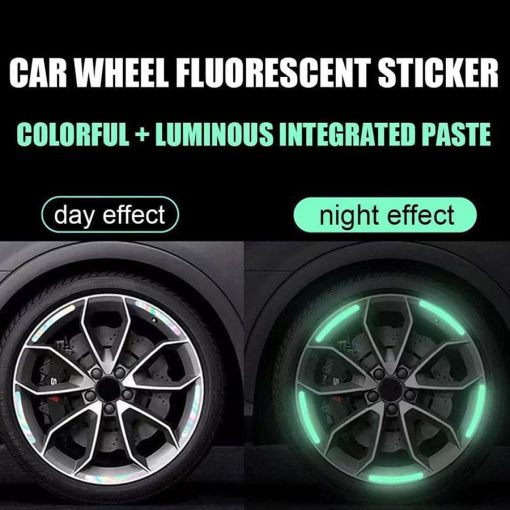 برچسب شبرنگ چرخ خودرو Fluorescent مدل 3582