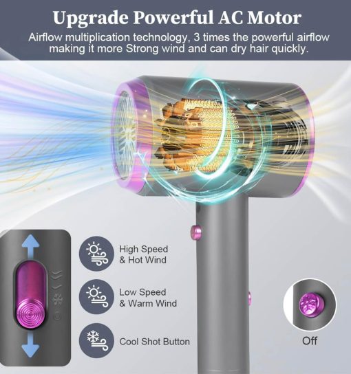 سشوار مسافرتی طرح Dyson Supersonic مدل 48014 - 4