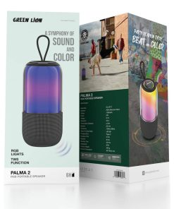 اسپیکر بلوتوث با نور RGB گرین لاین Green Palma 2 RGB Portable Speaker مدل 47811 - 3