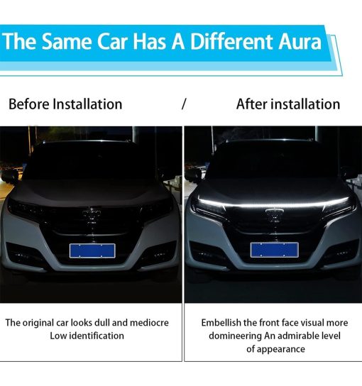 دی لایت فلکسیبل زیر کاپوت خودرو Car LED hood Lights مدل 47549 - 2