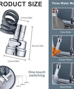سر شیر شلنگ دار ظرفشویی و روشویی 3 حالته