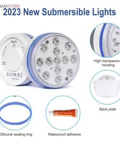 چراغ LED ریموت دار ضد آب کد 1869 41 2702241080 6 2