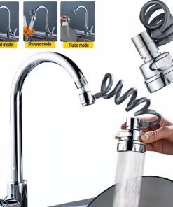 سر شیر شلنگ دار ظرفشویی و روشویی 3 حالته