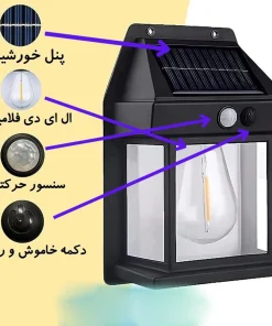 چراغ دیواری خورشیدی سنسوردار