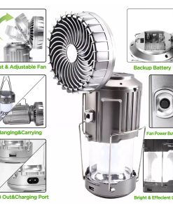 چراغ فانوسی پنکه دار مسافرتی مدل 48298 - 3