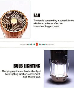 چراغ فانوسی پنکه دار مسافرتی مدل 48298 - 2