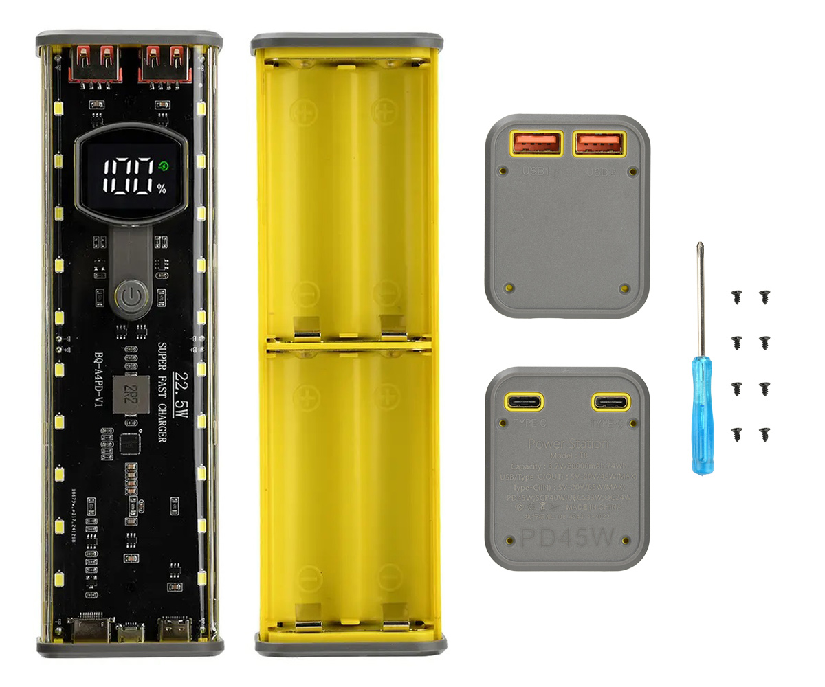 راحتترین روش ساخت پاوربانک در خانه 16 قاپ پاوربانک شفاف