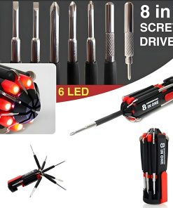 آچار خرچنگی 8 کاره چراغدار کد 48088 13 آچار خرچنگی 8 کاره چراغدار مدل 48088 - 5