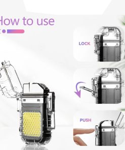 فندک الکتریکی شارژی چراغ قوه دار مدل 48001 - 6