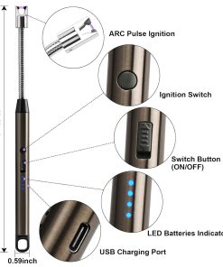 فندک  الکتریکی شارژی با گردن انعطاف پذیر مدل 43929 - 1