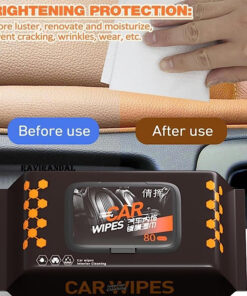 دستمال مرطوب مخصوص کفش و خودرو بسته 80 عددی