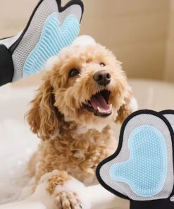 دستکش دو طرفه ماساژور و پرزگیر موی حیوانات