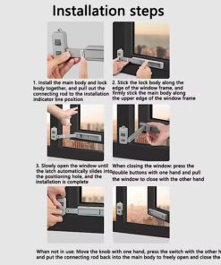 قفل ایمنی چندمنظوره پنجره مدل Eudemon کد 687 12 قفل ایمنی چندمنظوره پنجره مدل Eudemon