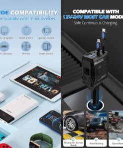 شارژر فندکی دارای کابل متصل مدل 48602 - 1