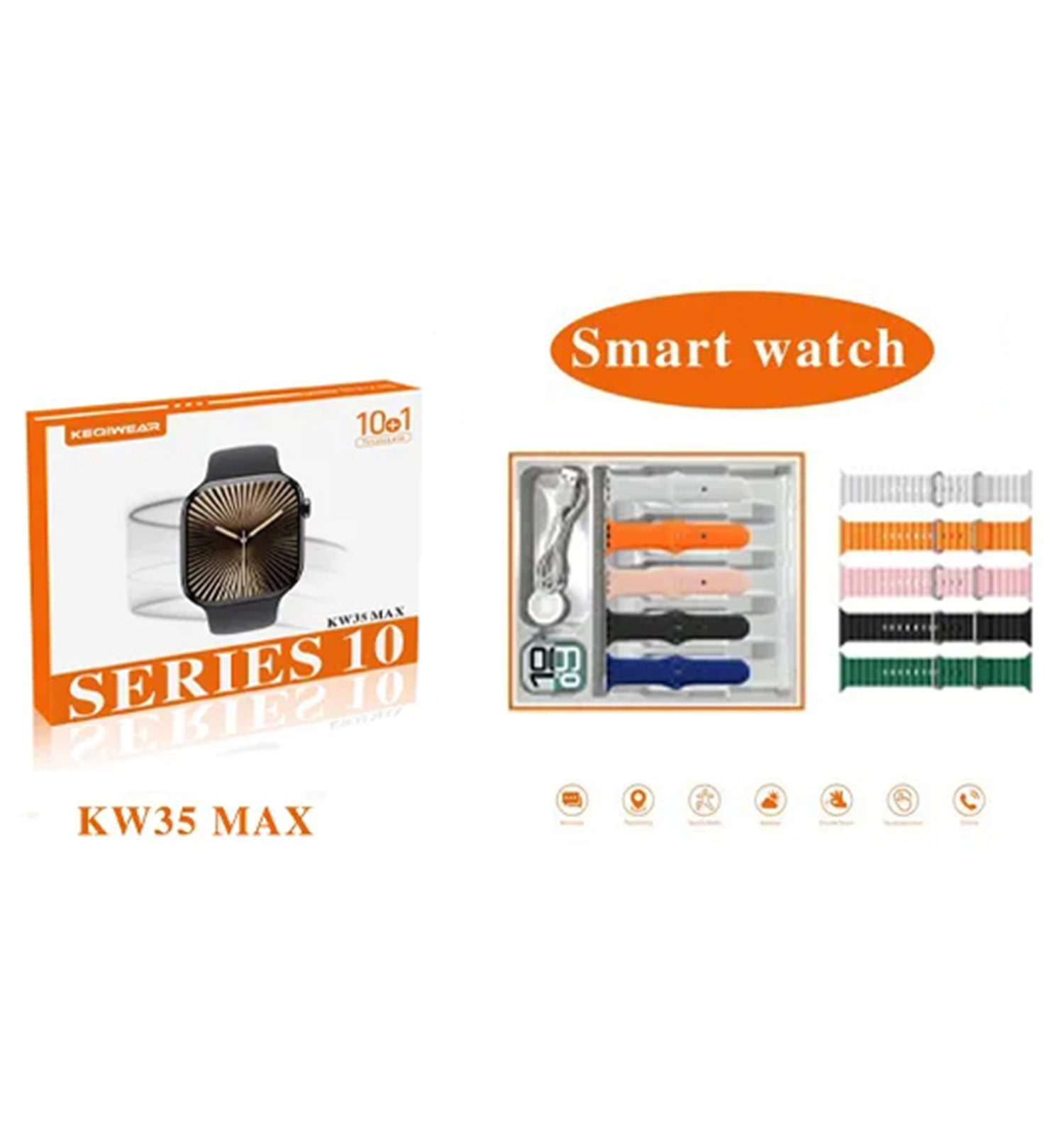 ساعت هوشمند KW35 Max کد 48500 4 ساعت هوشمند KW35 Max مدل 48500 - 3